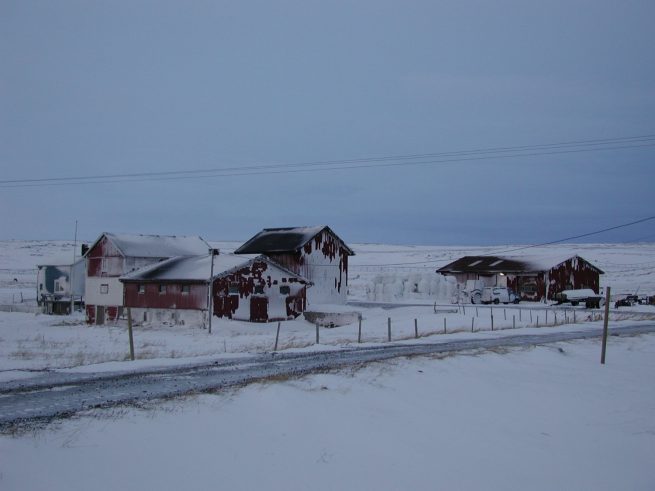 Verschneites Geh�ft in der Tundra