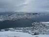 Blick vom Fjellheisen auf Troms