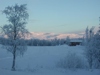 Morgens in Bj�rkliden Stugby